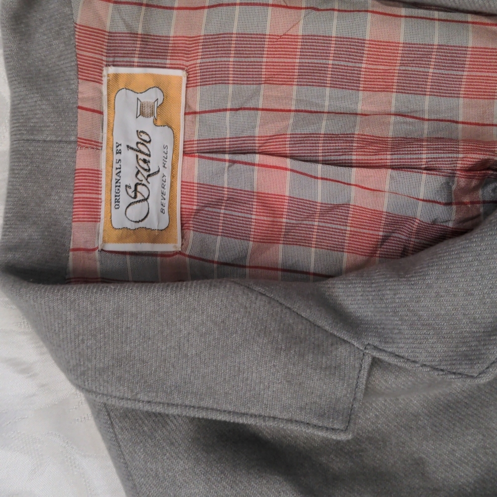 Grey Wool Blazer Single Button - image 3